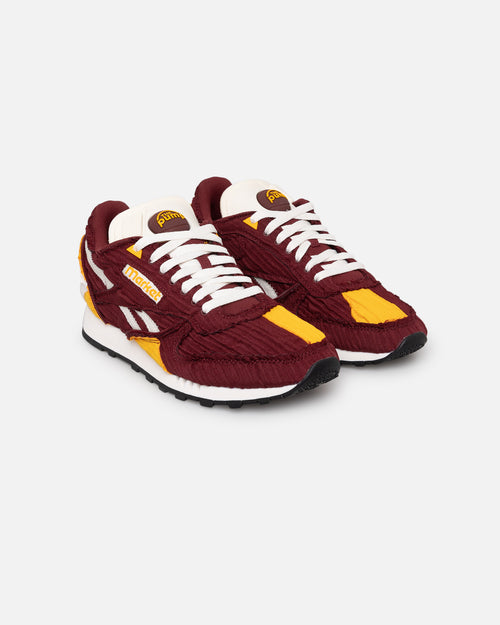 Reebok X MARKET Classic Leather Pump Burgundy/Gold