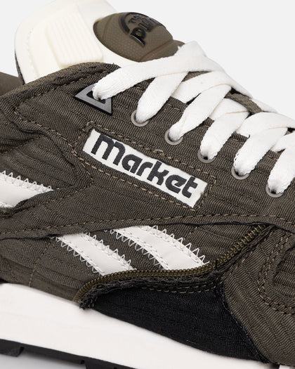 Reebok X MARKET Classic Leather Pump Army Green/Core Black