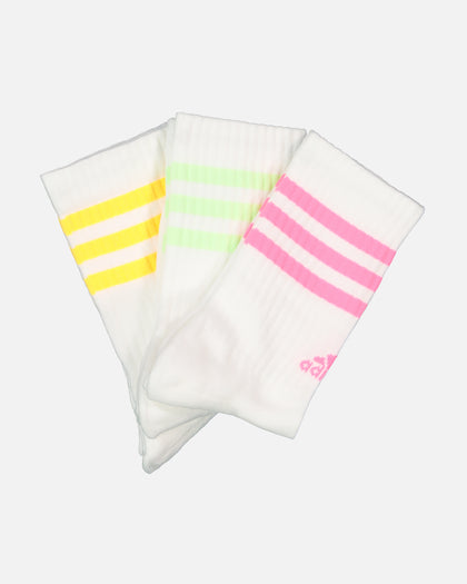 Adidas 3 Stripes Cushioned Crew Socks 3 Pack Multi