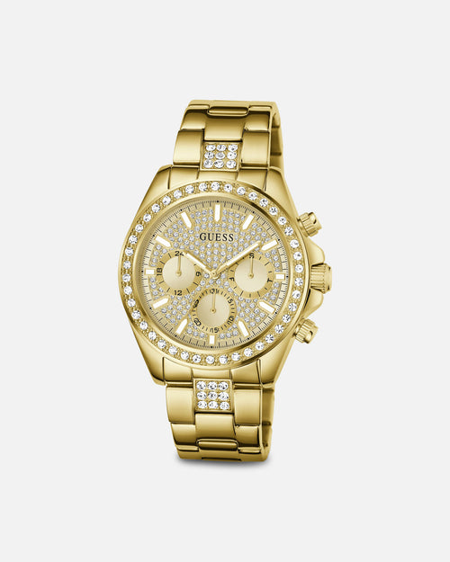 Guess Mainline Victor Crystal Champ Bracelet Watch Gold