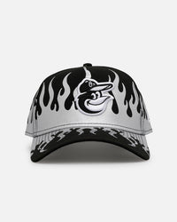 New Era Baltimore Orioles 'Metallic Flames' 9FORTY A-Frame Snapback Black/Silver