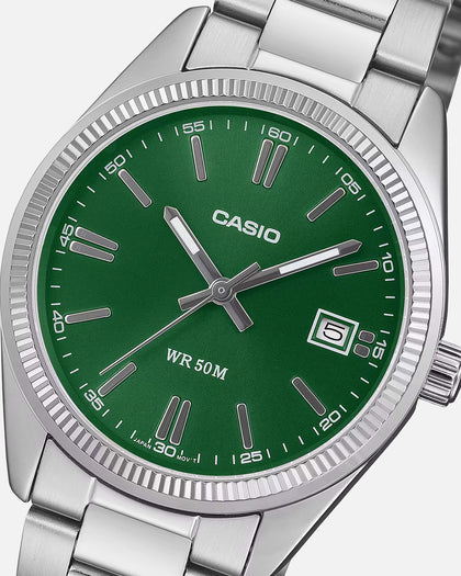 Casio UTP-1302PD-3A1 Watch Silver/Green Sunray