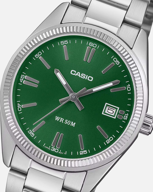 Casio UTP-1302PD-3A1 Watch Silver/Green Sunray