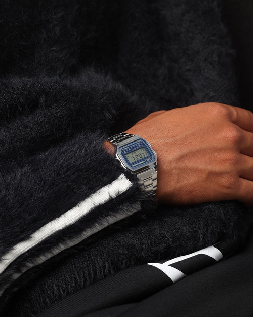 Casio A158WEA-2D Watch Silver/Black