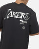 Mitchell & Ness Los Angeles Lakers Tape Crop T-Shirt Washed Black