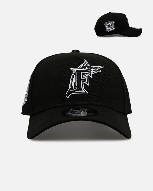 New Era Florida Marlins 'Black And White' 9FORTY A-Frame Snapback Black/White