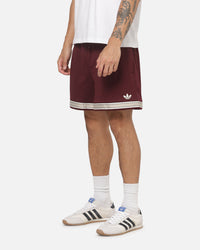 Adidas Warp Knit Shorts Maroon