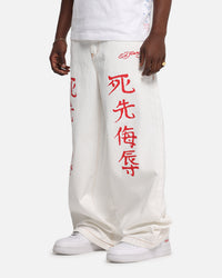 Ed Hardy Death Before Dishonour Jeans Off White