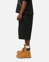 Loiter Motor PU Leather Shorts Black