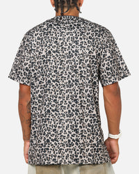Majestic Athletic Los Angeles Dodgers Leopard Baseball Button Up Shirt Leopard