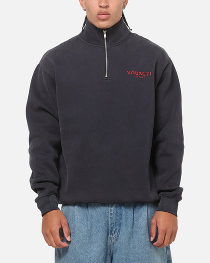Vouseti The OG Quarter Zip Crewneck Navy