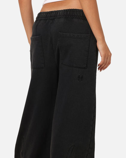 Saint Morta Crested Wing Sweatpants Washed Black