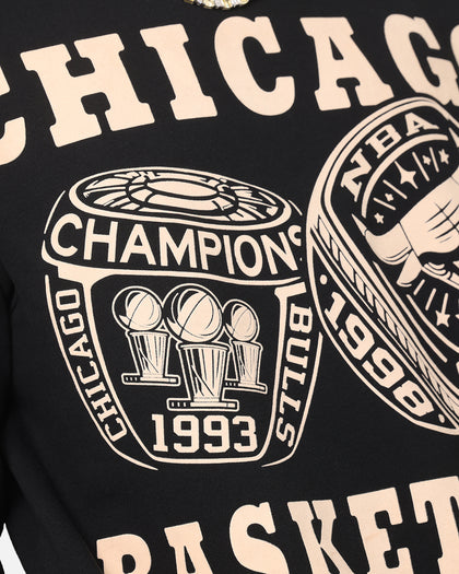 Mitchell & Ness Chicago Bulls Rings Crewneck Black
