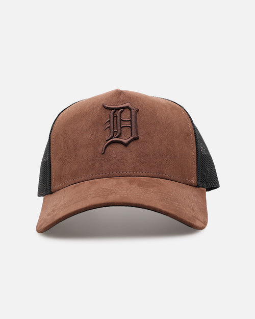 47 Brand Detroit Tigers 'Tonal Suede' '47 Offside Trucker Snapback Chocolate