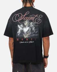 Saint Morta Heavens Kitchen Boxy T-Shirt Black Wash