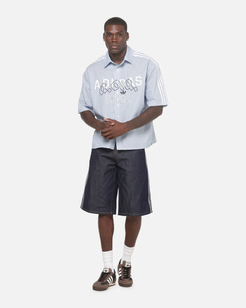 Adidas Originals Poplin AOA Button Up Shirt Night Indigo