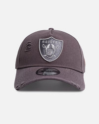 New Era Las Vegas Raiders 'Canvas Graphite Grey' 9FORTY A-Frame Snapback Washed Graphite