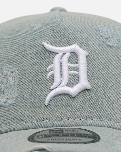 New Era Detroit Tigers 'Distressed Denim' 9FORTY A-Frame Snapback Light Wash Denim