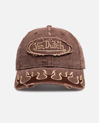 Von Dutch Flames Dad Strapback Brown