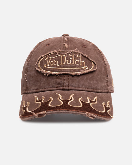 Von Dutch Flames Dad Strapback Brown
