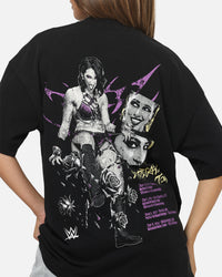 73Studio X WWE Rhea Ripley Vintage T-Shirt Black Acidwash