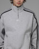 Loiter Hybrid Track Quarter Zip Grey Marle