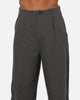 Carre Heritage Pleated Pants Black Pinstripe