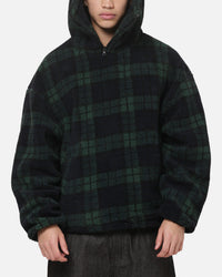 Carre Sherpa Hooded Jumper Tartan Plaid
