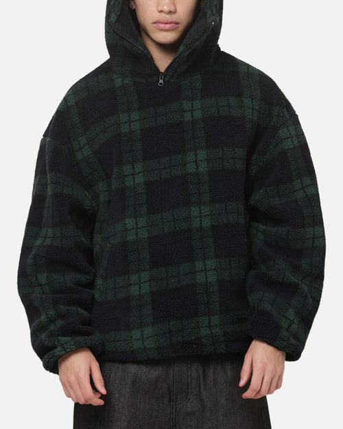 Carre Sherpa Hooded Jumper Tartan Plaid