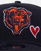 New Era Chicago Bears 'Team Color Hearts' 9FORTY A-Frame Snapback Official Team Color