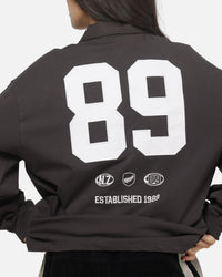 Mitchell & Ness All Blacks Rugby Long Sleeve Polo Shirt Washed Black