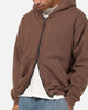 American Thrift Zip Hoodie Washed Brown