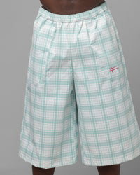 Loiter Ultra Hybrid Shorts Green Plaid