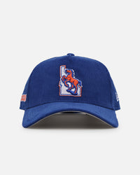 New Era Boise State Broncos 'Boise State University' 9FORTY A-Frame Corduroy Snapback Blue