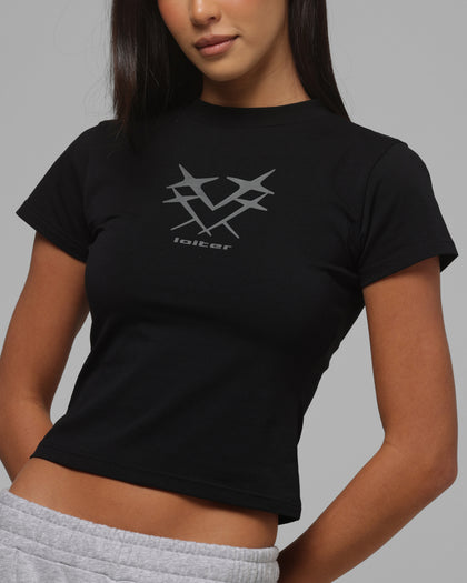 Loiter Women's Star Baby T-Shirt Black