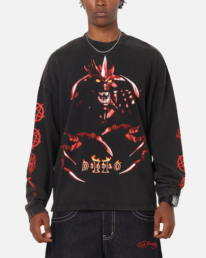 73Studio X Diablo Halloween Evil Is Coming Back Long Sleeve T-Shirt Vintage Black