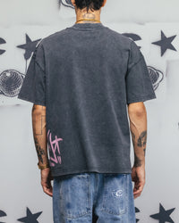 Carre Tagline T-Shirt Washed Black/Pink