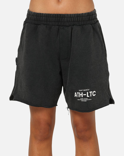 Saint Morta Athltc Sweat Shorts Washed Black