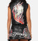 Ed Hardy Women's Vegan Leather Biker Vest Black