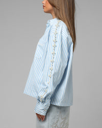 Loiter Pearl Button Up Shirt Blue Stripe