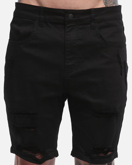 Saint Morta Thrashed Shorts Jet Black