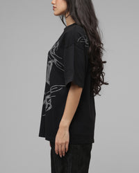 Loiter Cybercross T-Shirt Washed Black