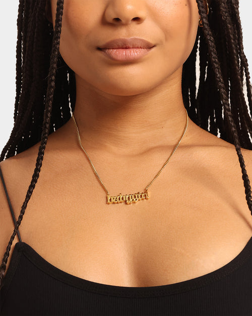 Raising Hell Women's 18" Babygirl Pendant Gold