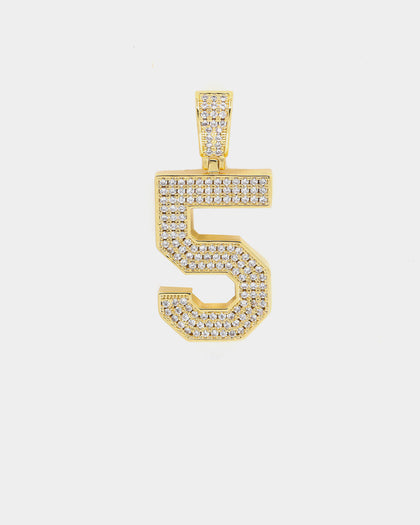Saint Morta Men's Iced College Pendant Iced Gold