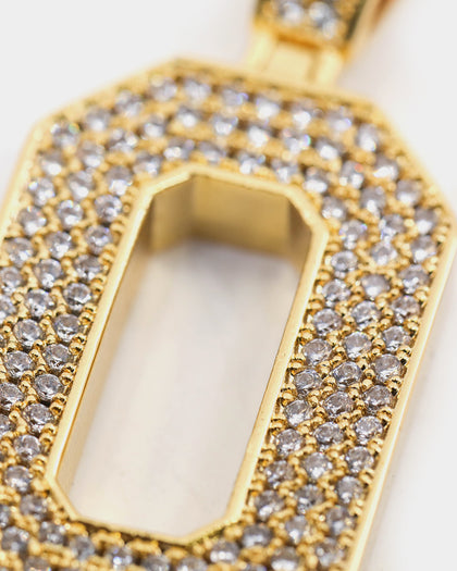 Saint Morta Men's Iced College Pendant Iced Gold