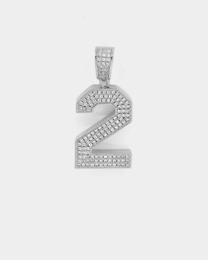 Saint Morta Men's Iced College Pendant Iced White Gold