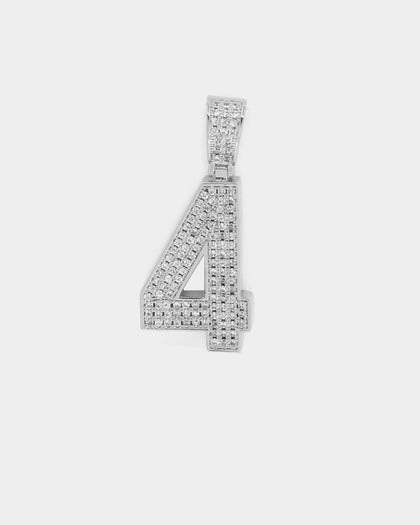 Saint Morta Men's Iced College Pendant Iced White Gold
