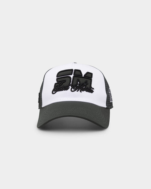 Saint Morta Moto Trucker Snapback Dark Green/White