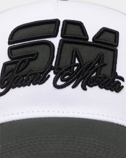 Saint Morta Moto Trucker Snapback Dark Green/White