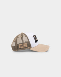 Saint Morta Moto Trucker Snapback Stone/White